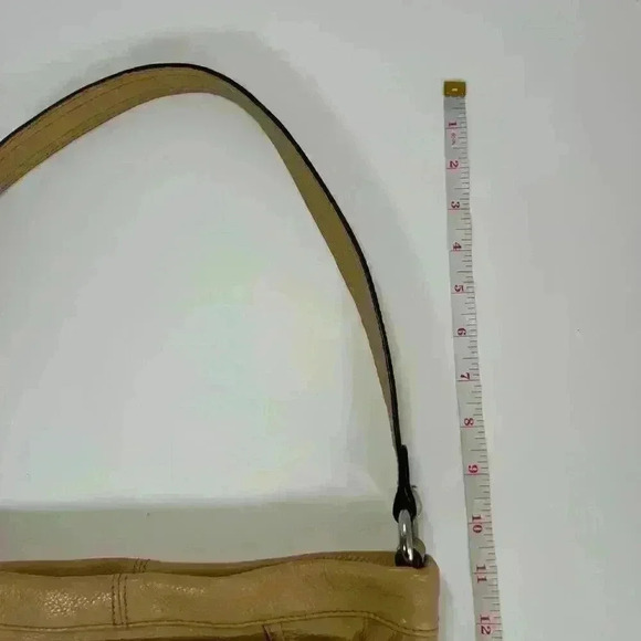 Tignanello Shoulder Bag Purse Handbag Genuine Leather Tan Brown - Picture 15 of 16